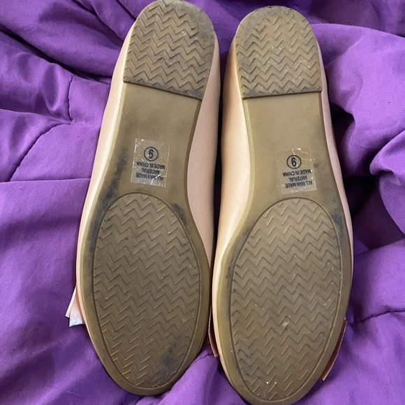 Nude pinkish ballet flats with big coquette bow balletcore - Picture 2 of 2